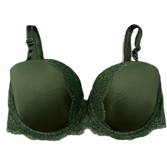 Victorias Secret Dream Angels Multi-way lightly padded green lace trim bra 32DDD - Picture 3 of 5